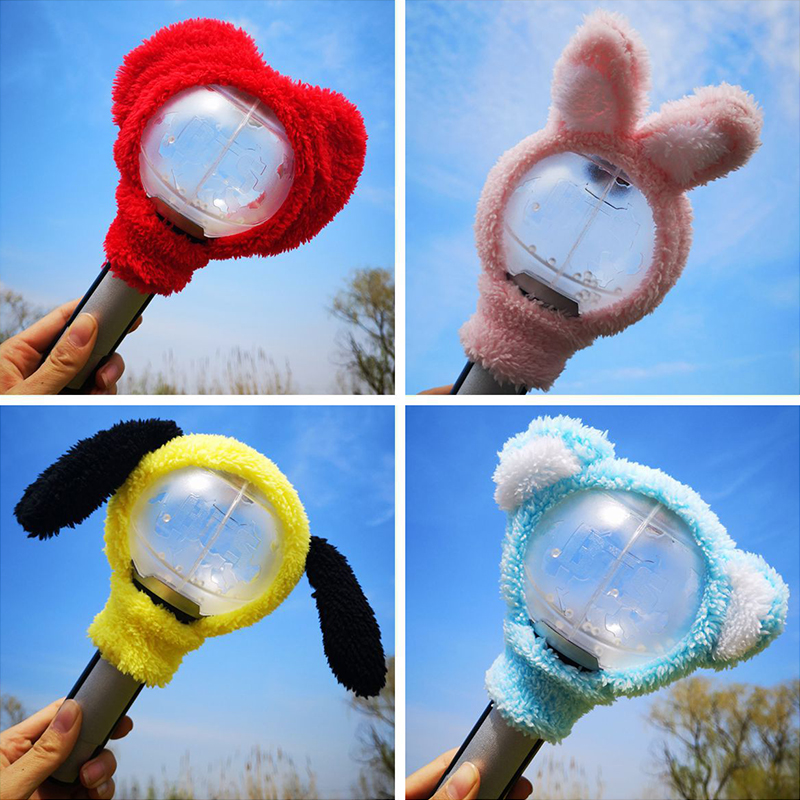 Kawaii Kpop Lamp Case Accessories Light Stick Cover Lightstick Cover Plush Lamp Protective Cover For Cartoon Light Stick