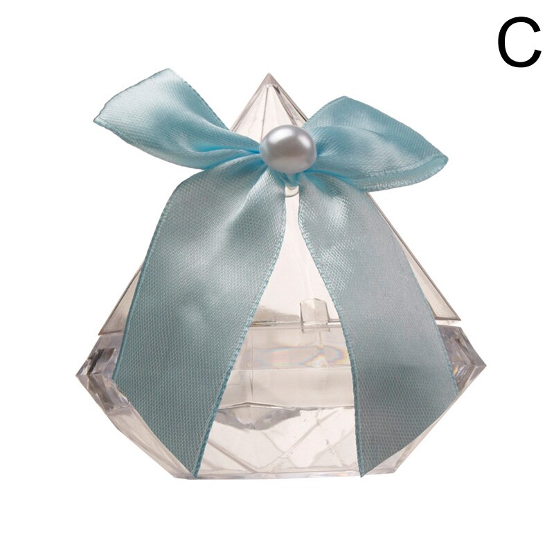 Diamond Shape Candy Box Transparent Plastic Chocolate Petals Container Box Wedding Birthday Party Durable Box: C-M