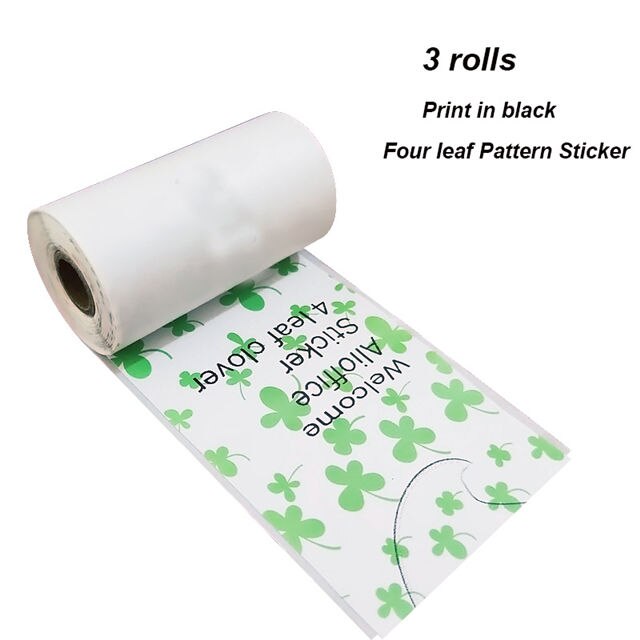 Papier auto-adhésif thermique 57mm, papiers d'étiquettes imprimables pour imprimante de poche M02/M02S/M02Pro, papier Photo autocollant pour iphone: Patterned Sticker B