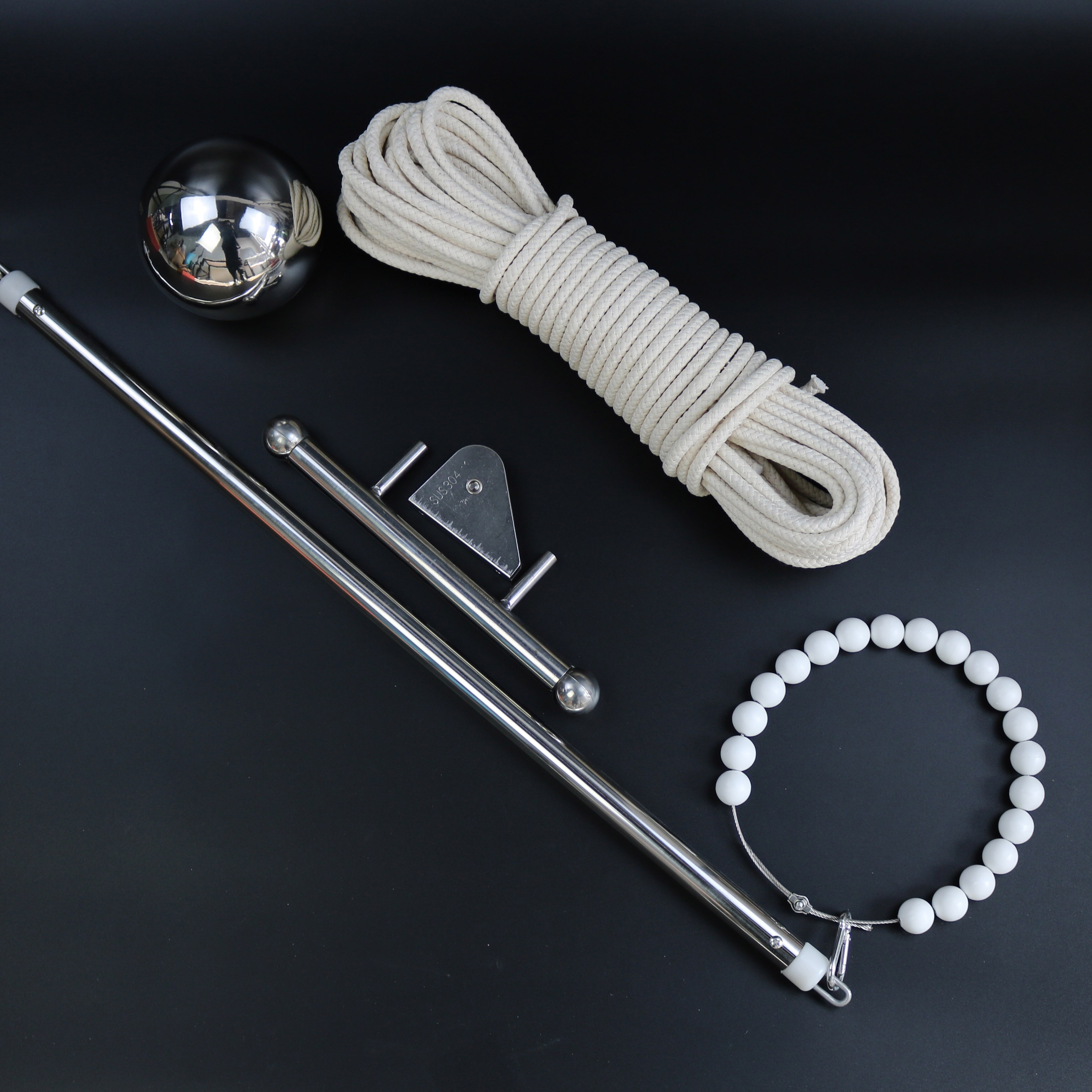 Outdoor Flagpole External Hand-Drawn Flag Assembly(8~10m flagpole applicable): Package C