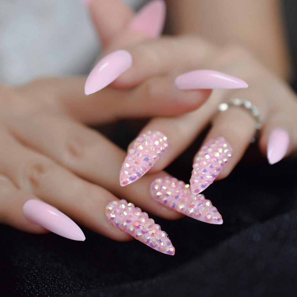 Bady, gelée rose AB, faux ongles Extra longs, pression personnalisée, Kit de pointes de styliste pour Nail Art: L5267