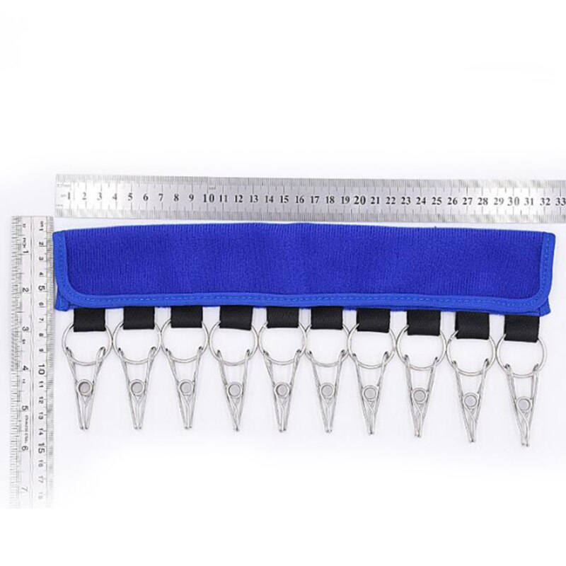 Foldable Velcro Travel Portable Clothes Hanger Dryer Clothes Rack Clothespin Closet Hanger: blue