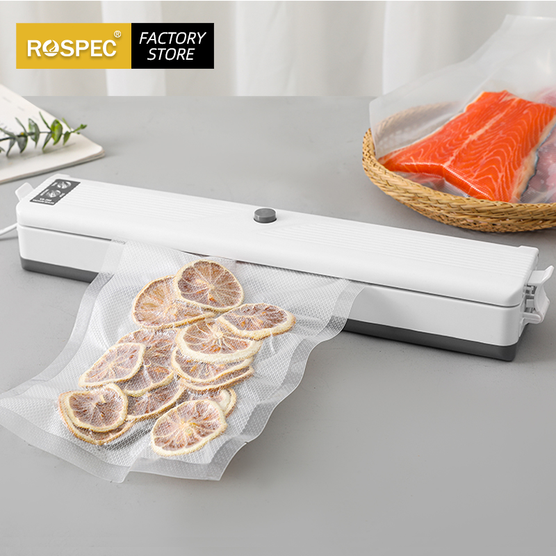 Rospec-sellador eléctrico de alimentos al vacío para el hogar, máquina de sellado al vacío para almacenamiento de alimentos, incluye 12 bolsas de embalaje gratis, 220V