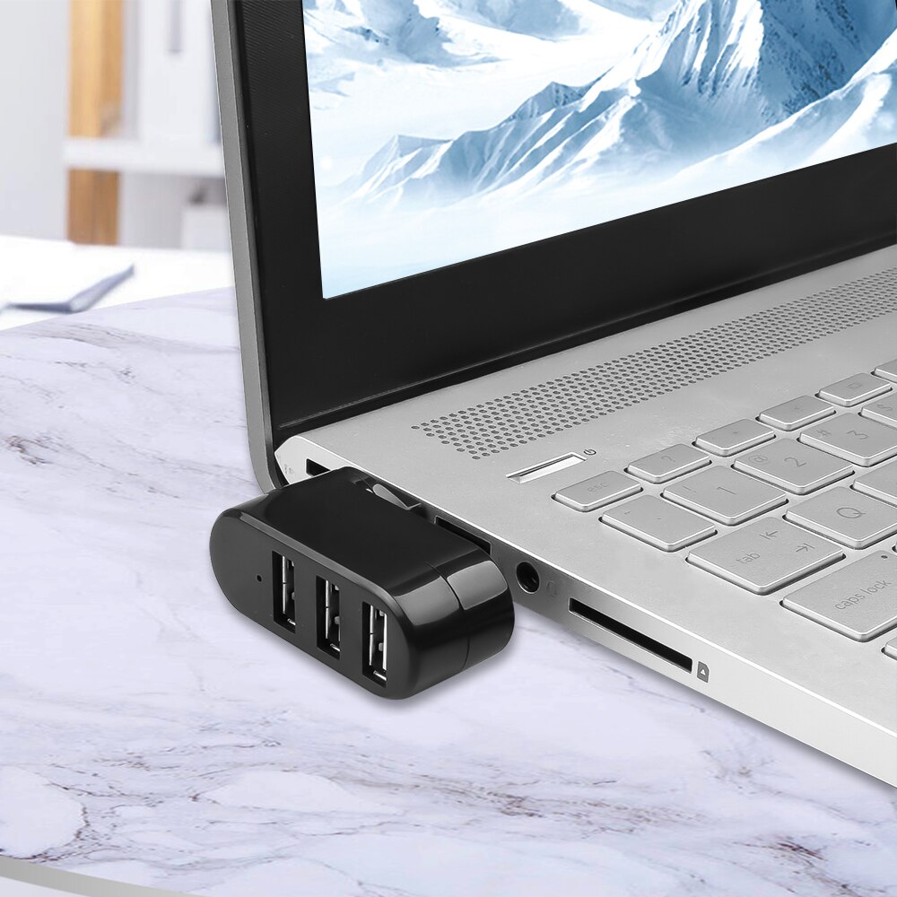 Mini 3-Port USB 3.0 Hub - High-Speed Splitter For PC, Laptop, MacBook