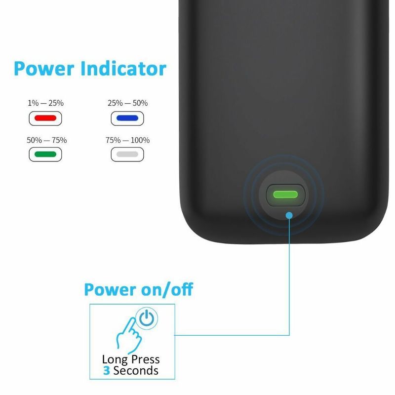 4000mAh chargeur de batterie étui pour iPhone 5 5S SE 6 6s étui Powerbank chargeur étui pour iPhone 7/8 Plus/X XSBattery Case