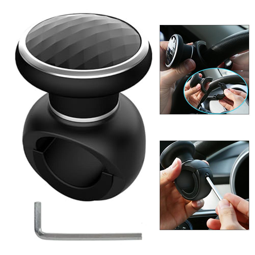 Manopola del volante dell'auto Spinner ABS e Premium adatta per auto camion e altro supporto per maniglia nero Accessori automobilistici