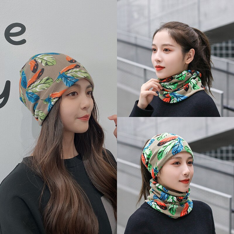 Gorro versátil para esquiar al aire libre, senderismo, pesca, otoño e invierno, bufanda de protección del cuello gruesa y cálida: F
