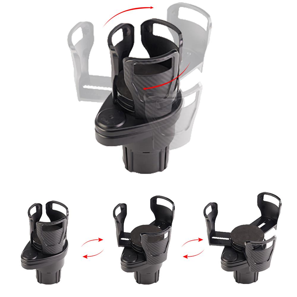 360 Degree Rotating 2 In 1 Cup Holder Vehicle-mounted Slip-proof Water Car Cup Holder Multifunctional Dual Bekerhouder Auto