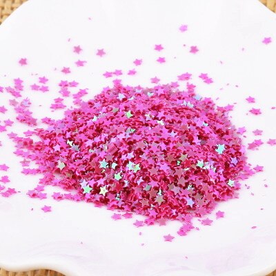 30G 3Mm Star Pailletten Nail Art Platte Losse Pailletten Glitter Pailetten Wedding Craft Kids Diy Accessoires 5 Kleuren beschikbaar: 11 Rose Red AB