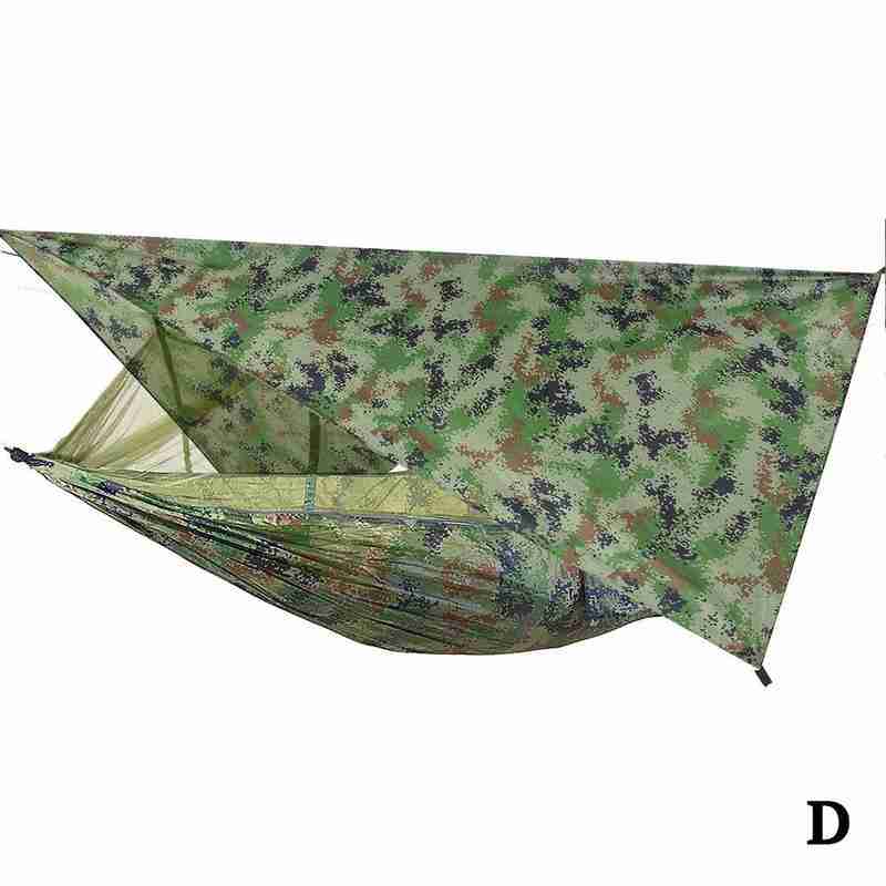 Camping-hängematte mit sonnendach und moskitonetz für den außenbereich, outdoor-camping-schaukel-hängematte,  m9- in- 8 -aufhängung: D