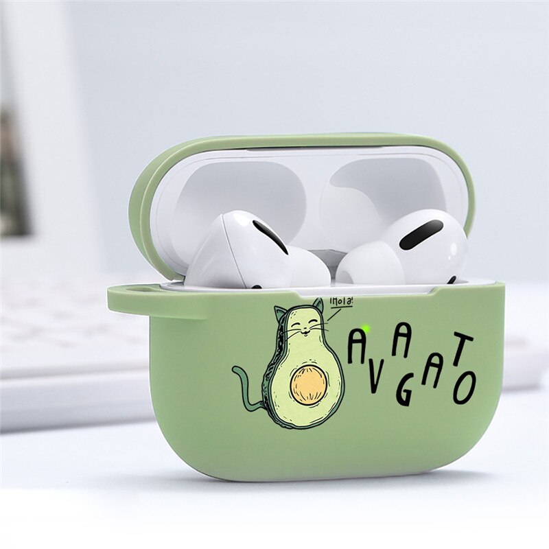 Per Apple AirPods Pro Caso Del Fumetto Sveglio di Avocado Auricolare Custodia Per Airpods 3 Molle Della Copertura Del Silicone di Ricarica Borse Caso della Cuffia capa