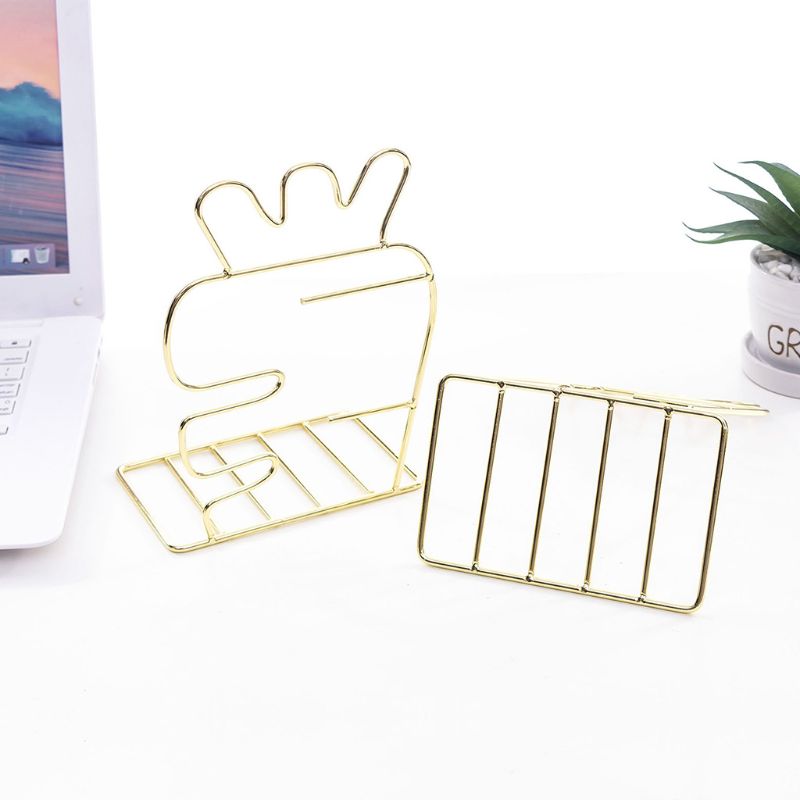 Modern Metal Book Ends Decorative Bookshelf Decor For Bedroom Library Office School Book Display Desktop Organizer C26