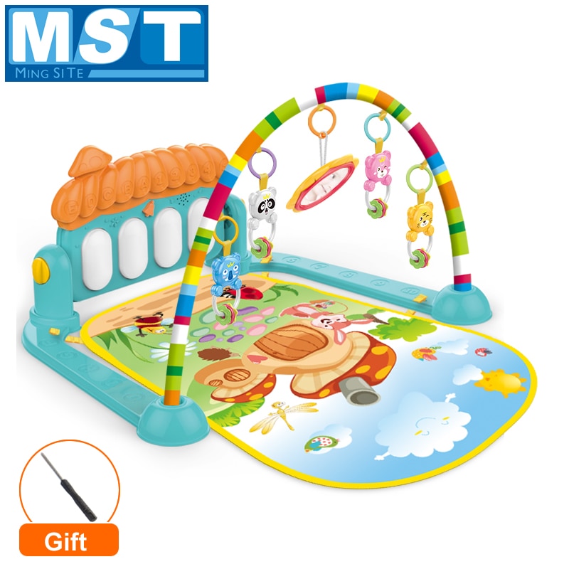 Baby Activity Gym Play Mat Carpet Toys Kid Crawling Game Develop Mat With Piano Keyboard Infant Rug Early Educational Rack Toy