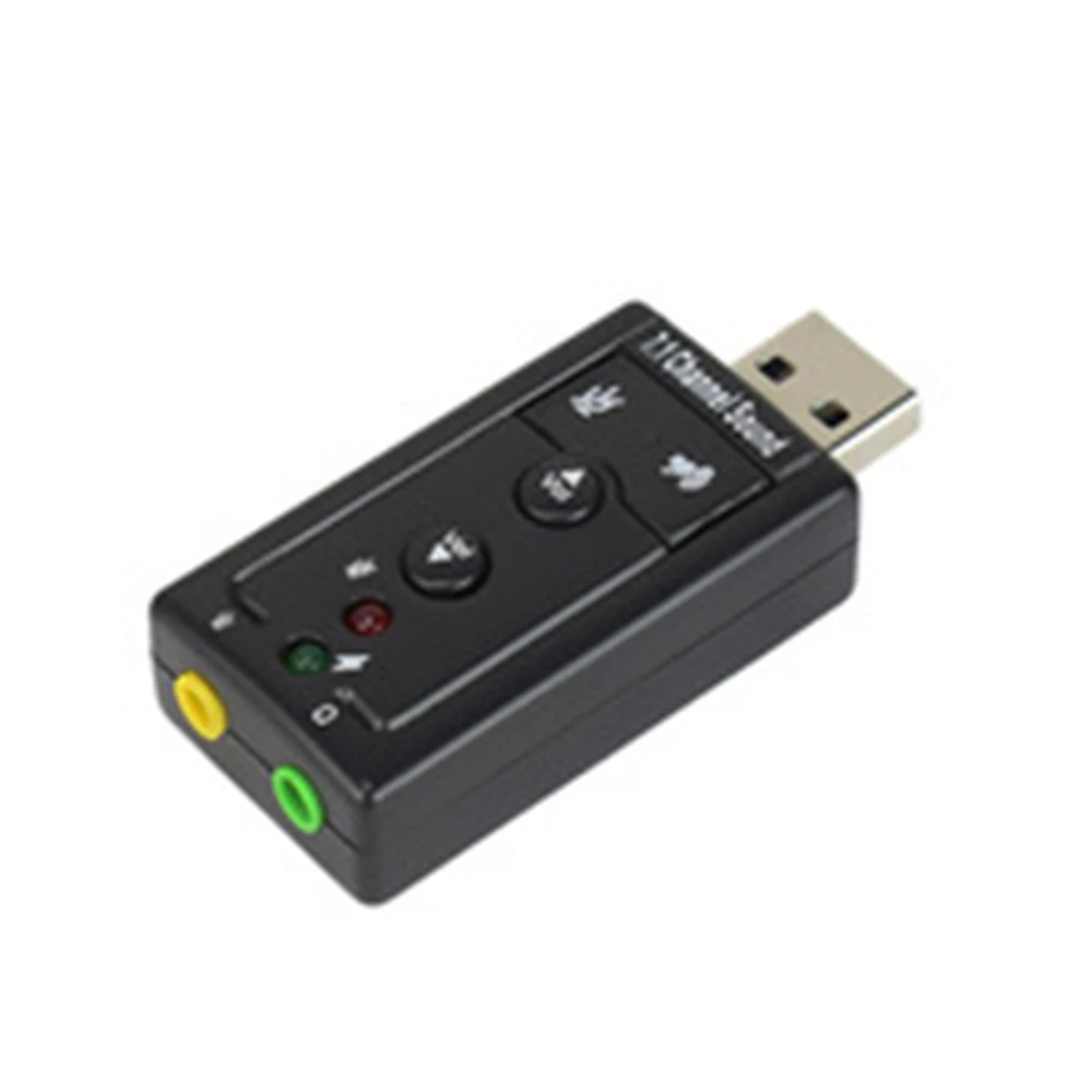 7.1 Sound Card 3D Stereo USB Audio Adapter to jack 3.5mm External Sound Card for Windows XP/2000/Vista/7 Laptop PC