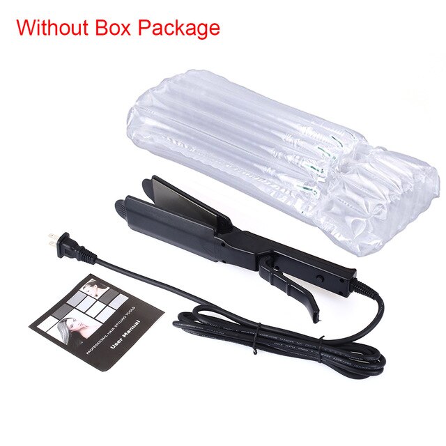 lisseur Hair straightener flat iron ion straight hair iron ceramic heating hair salon negative ion hair straightener prostownica: no box / US