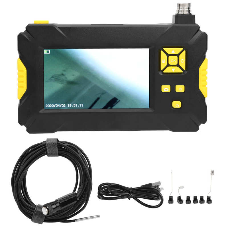 P30 3.9mm 4.3in LCD Endoscope 1080P Borescope Pipeline Inspection Camera with 6 Lights