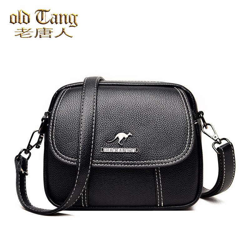 ALTE Seetang PU Leder Schulter Crossbody-tasche Für Frauen Neue Einfarbig Klappe lässig Umhängetasche Taschen feminina