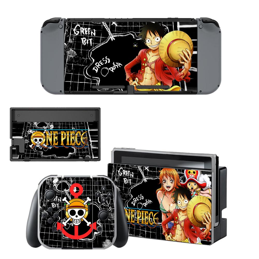 One Piece Luffy Screen Protector Sticker Skin for Nintendo Switch NS Console Dock Charger Stand Holder Joy-con Controller Vinyl: YSNS0690