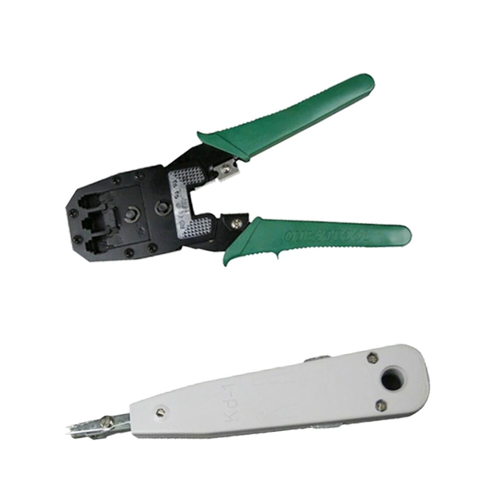 Besegad 10Pcs Computer Network Maintenance Repair Tool Kit LAN Cable Cable Tester Wire Stripper Screwdriver RJ45 Connector Tools