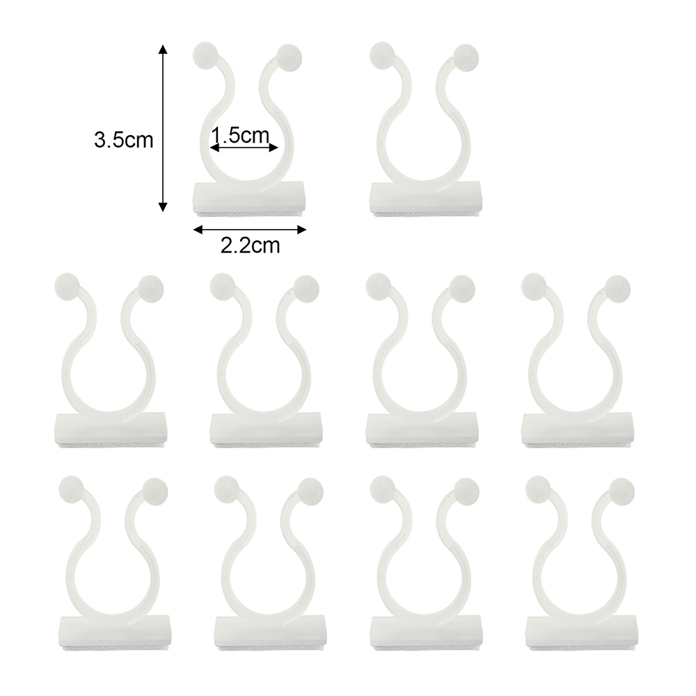 Clips de soporte para plantas de jardín, lazos para flores de orquídeas trepadoras, enredadera de tomate, accesorio de pared autoadhesivo Invisible de plástico, gancho de encuadernación: 4XL / Plata