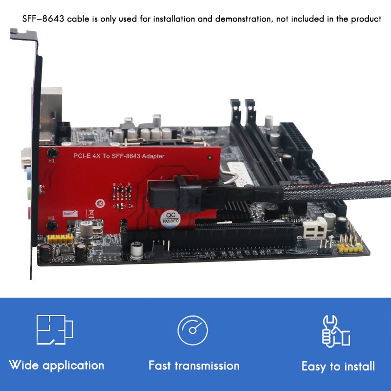 Scheda adattatore PCI-E 4X a SFF-8643 scheda adattatore U.2 Pcie Nvme a PCI-E SSD Hard Disk