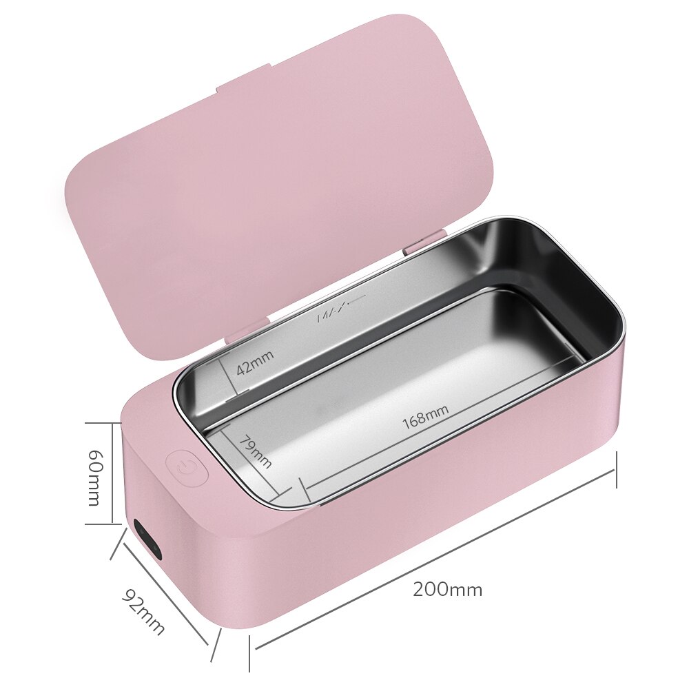 Limpiador ultrasónico para joyería, cepillo cosmético de vidrio, limpiador ultrasónico para el hogar