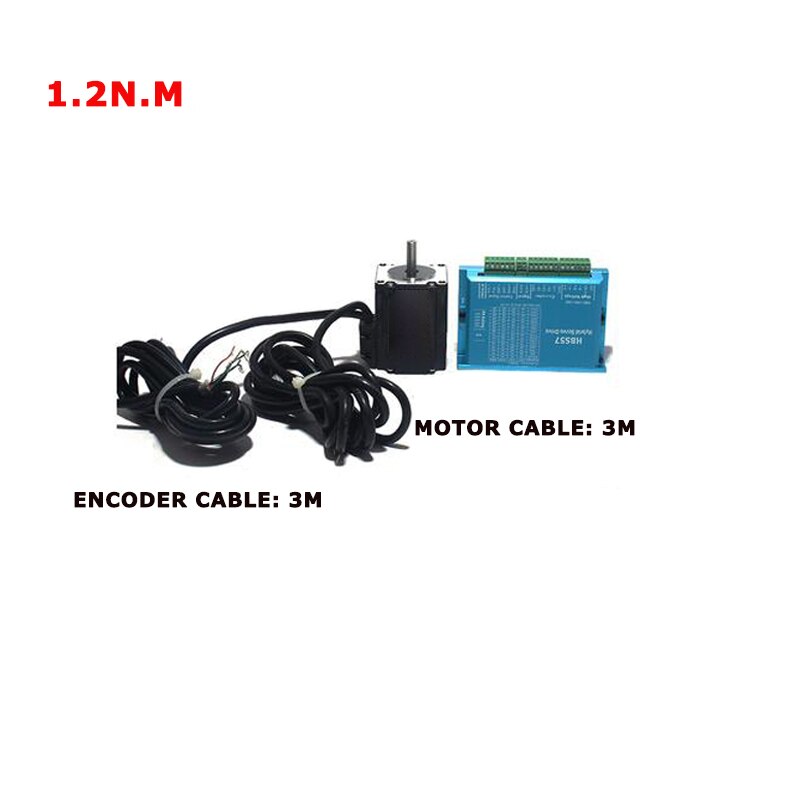 57HSE1.2N+HBS57/DL57 Closed-loop step motor 57 Stepper Motor Driver 1.2nm Servo Motor 1.2NM Hybrid closed loop Nema 23 2-phase.: HBS57 Kit 1