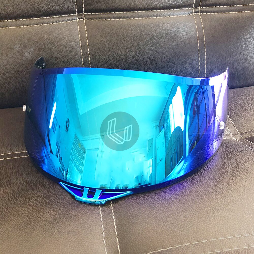 Profi Motorrad Rennen Helm Visier voll Gesicht Helme Objektiv für AGV K1 K3SV K5 Helm Brille: Eis Blau