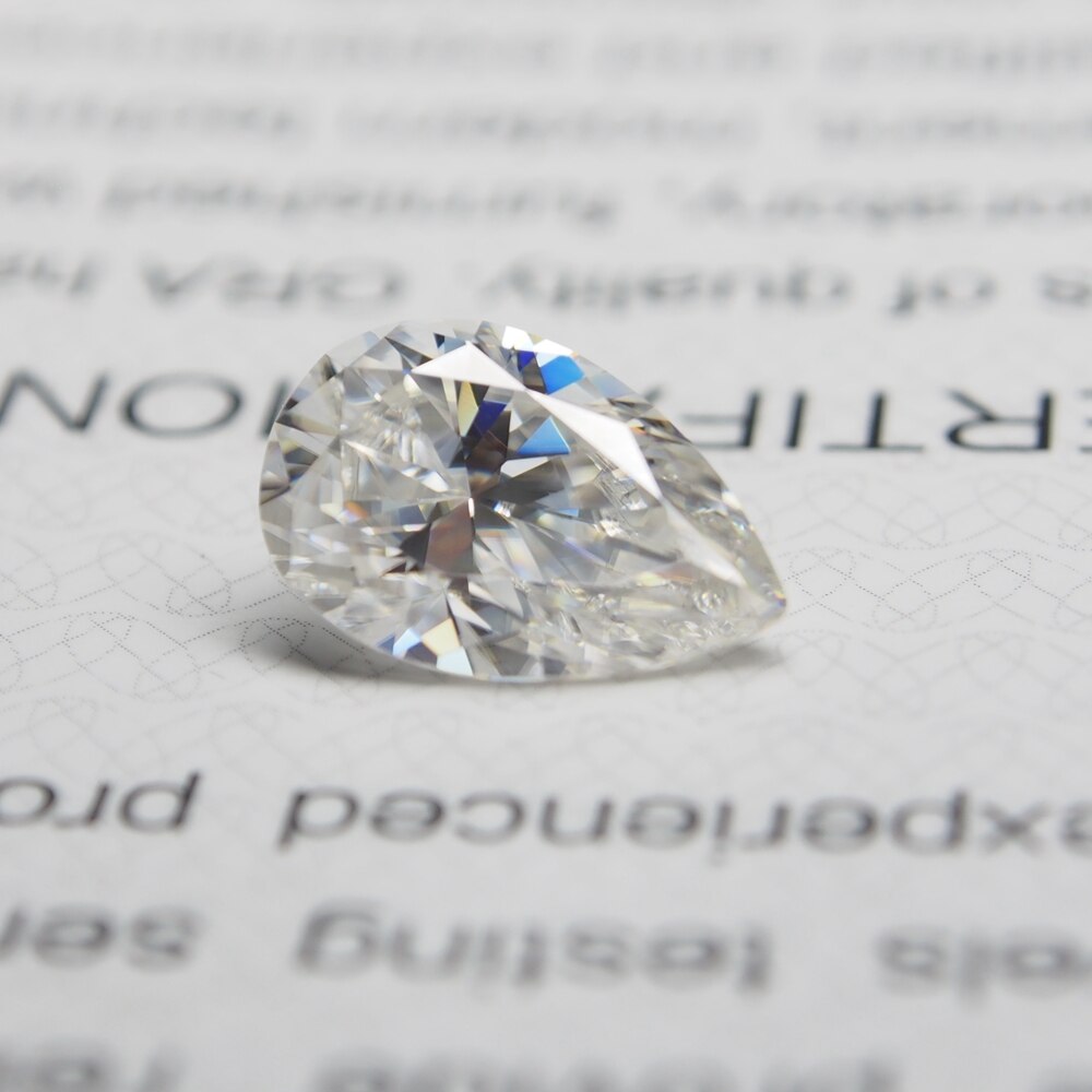 5*7mm peer Cut 0.69 carat VVS Moissanite Super Wit Moissanite Diamond