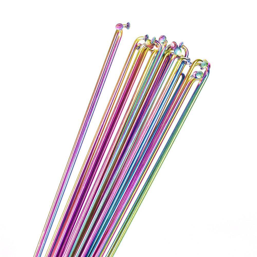 GSJNHY Fahrradspeichen 8 Stück - Regenbogen Edelstahl Speichen 2.0mm Für 26/27,5/29 Zoll Räder