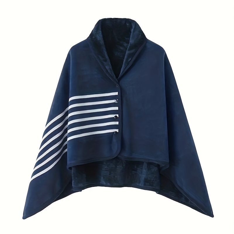 1pc Wearable Blankets Shawl Blanket Flannel Lazy Casual Office Blanket: Red