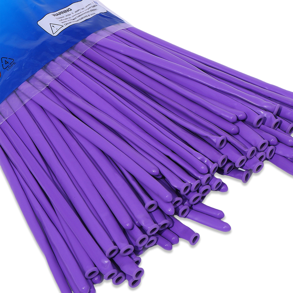 Kit de ballons magiques colorés, 100 pièces, longs ballons en Latex pour attacher des animaux, fête d'anniversaire, mariage, , jouets pour enfants,: Violet