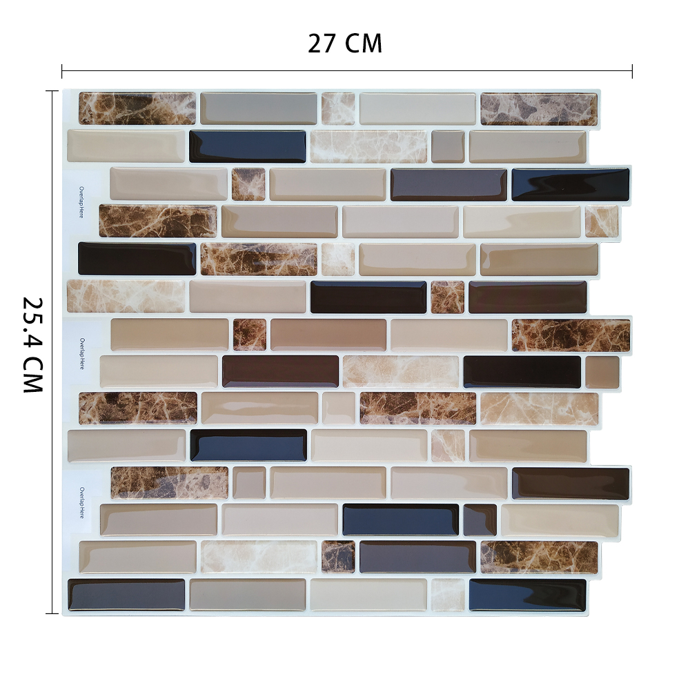 Autocollants en mosaïque vinyle | Écorce et bâton, Backsplash adhésif, bricolage, cuisine, salle de bains, maison murale, carrelage mosaïque: MSOB-007