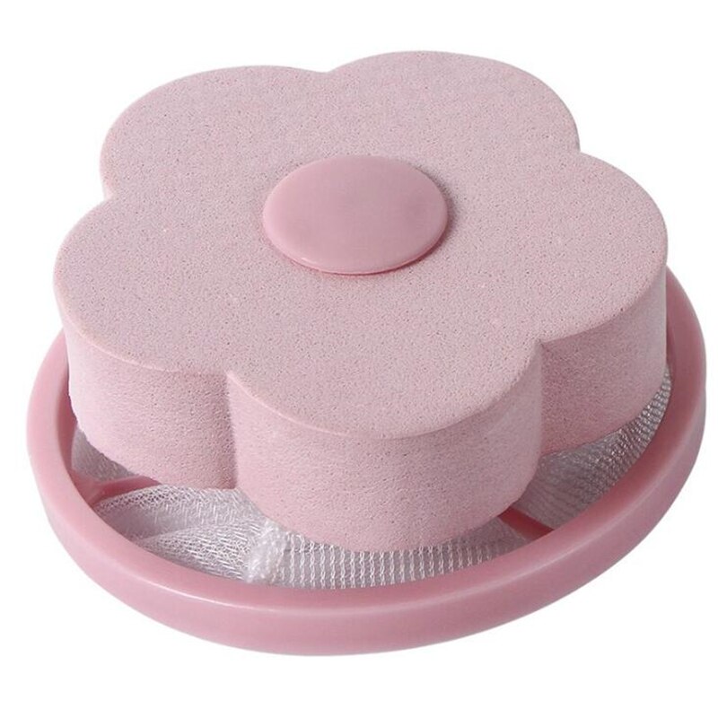 HOMETREE Eco-friendly Laundry Ball Washing Machine Filter Removal Catcher Mesh Pouch Cleaning Balls Dirty Fiber Collector HNS39: HNS39 Flower pink