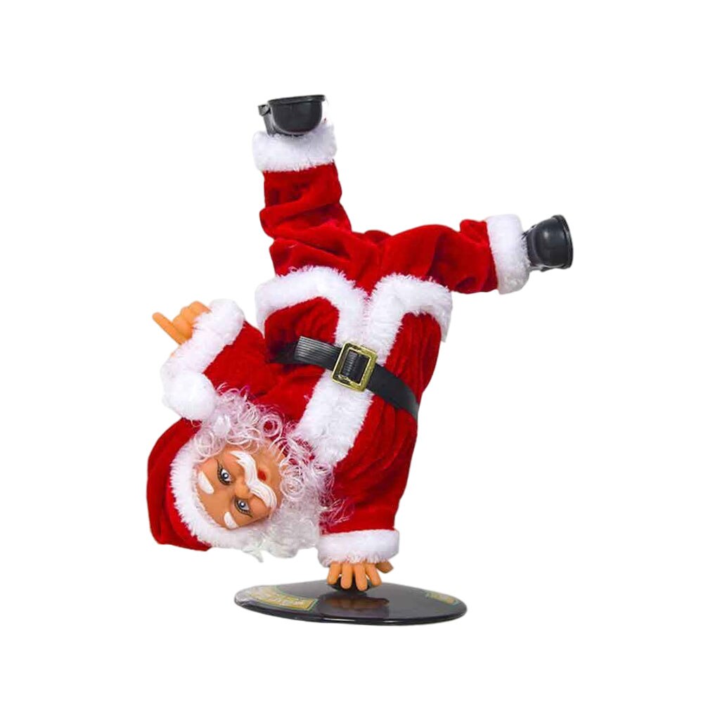 Muñeco de peluche de Papá Noel eléctrico de Navidad, muñeco de baile invertido, fácil de instalar