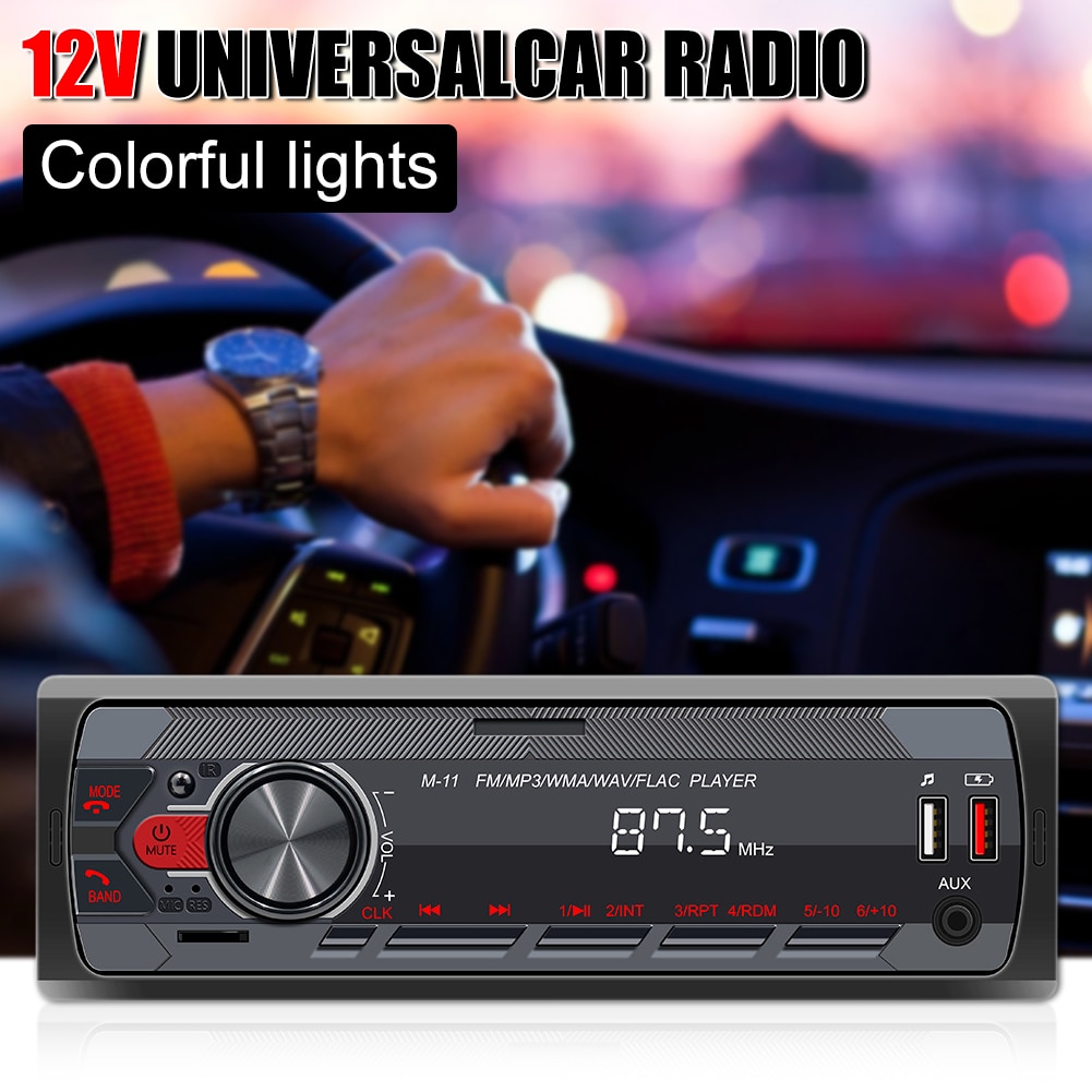 In-Dash Auto Multimedia Speler Bluetooth-Compatibele Afstandsbediening MP3 Speler Fm Radio Auto Stereo Ondersteunt Usb Tf Card aux Audio Carradio