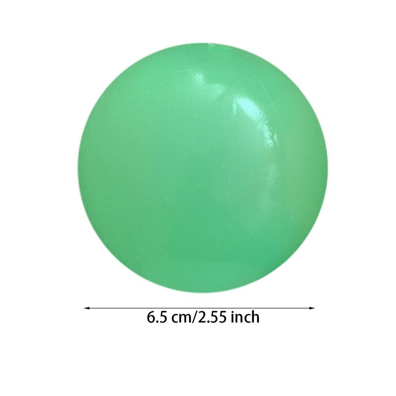 Globbles, Anti Stress Reliever Balls, Squish & Fidget Toys, Sticky Wall Balls Alleviate Tension, Anxiety Christmas for Kids: B 6.5cm 1PC green