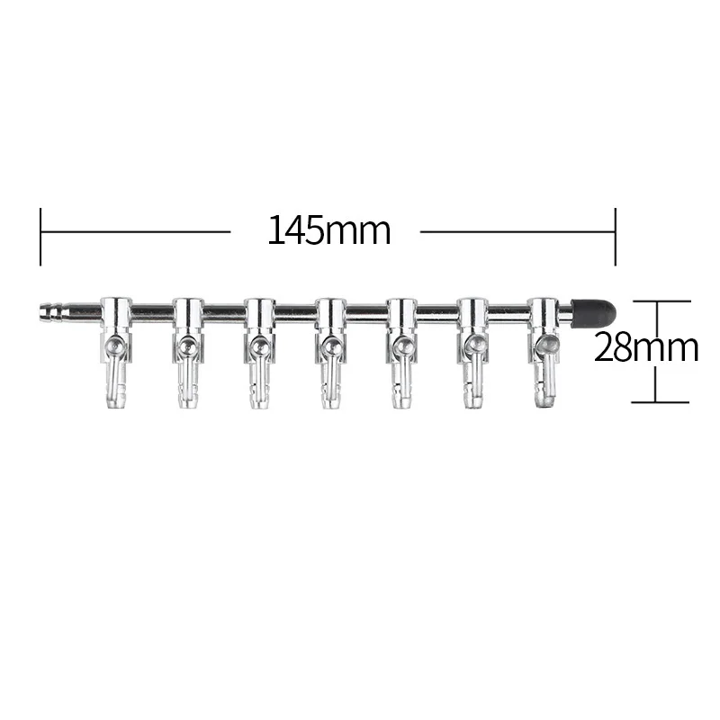 1-8 Way Stainless Steel Air Splitter Valve Aquarium Air Pump Flow Splitter Distributor Pump Valve Tap Lever Control Switch Valve: Pink