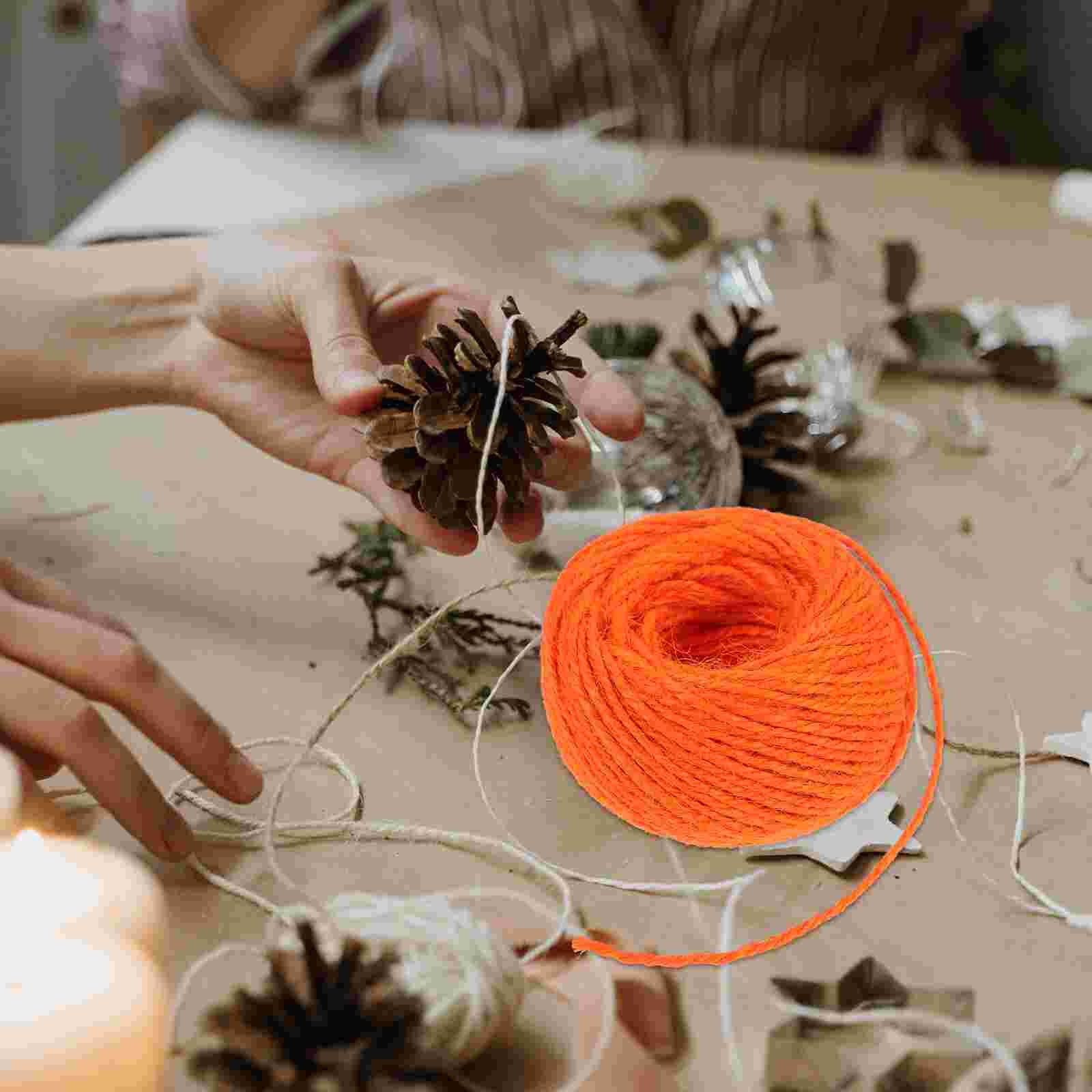 Rolls of Colorful Jute String Natural Jute Threads DIY Jute String Hand-made Wrapping Jute String