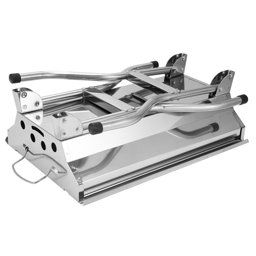 Rvs Houtskool Grill Barbecue Tool Draagbare Gratis Installatie Handvat Vouwen Bbq Koken Grid Voor Park