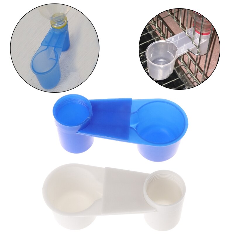 Plastic fugl vand feeder drikker foder kop papegøje due kylling haveredskaber