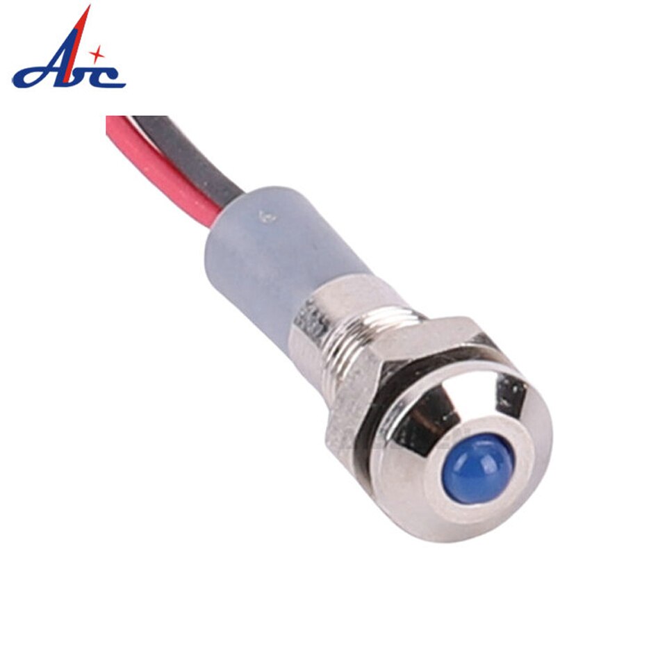 Mini 6 mm voyants led 12v 24v 110v 220v étanche  ip65 feux de signalisation voyant d'avertissement