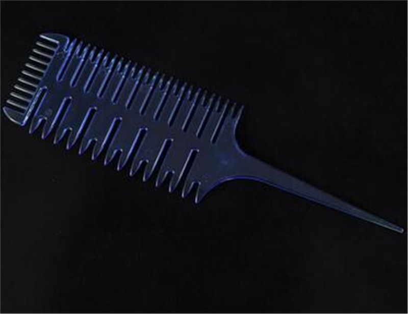 Three-sided Artistic Style Comb Fishbone Hair Beauty Picking and Dyeing Comb Hair Brush Plastic Brush Transparent Hair Hair Tool
