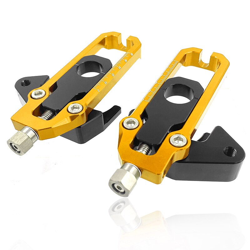 For Honda CB650R CBR650R Motorcycler Chain Adjusters with Catena Coil Tensioners Spools Slider 14-16 CB650F CBR650F: Gold