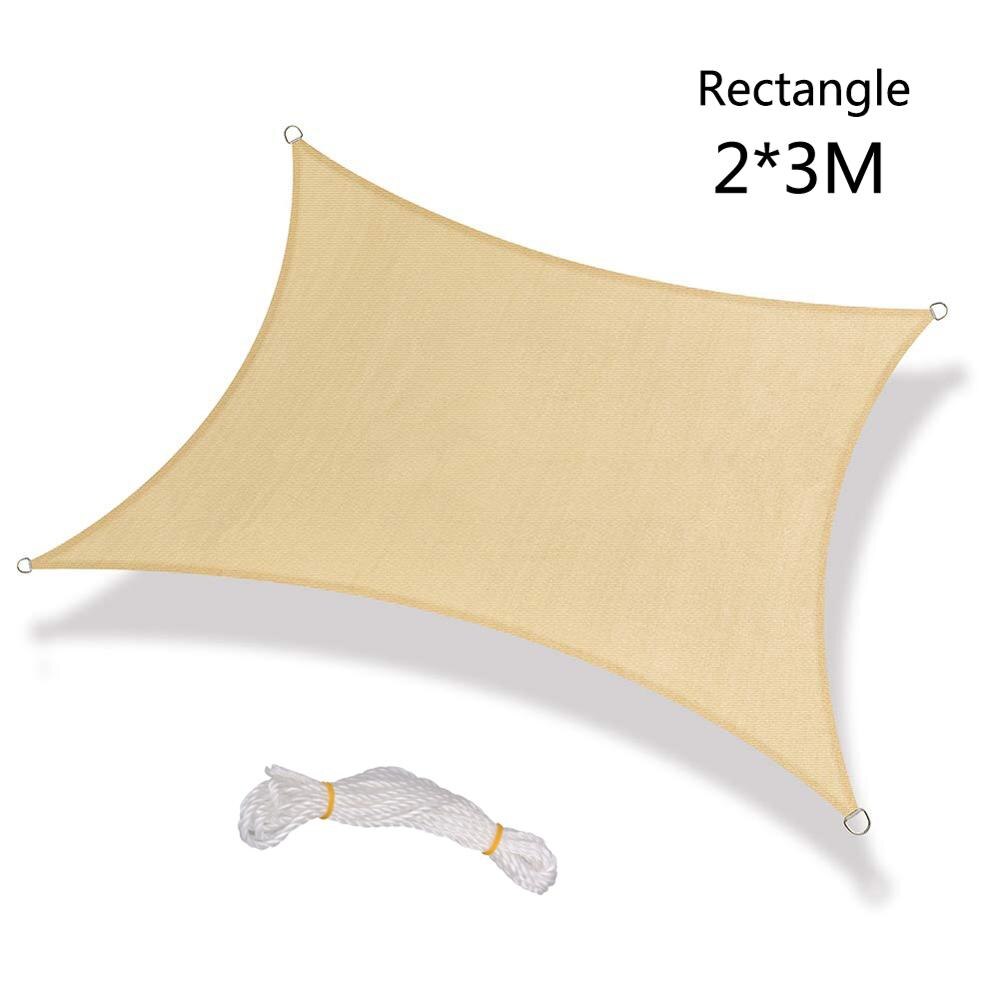 Rechthoek Zon Onderdak Zonnescherm Bescherming Outdoor Waterdichte Luifel Tuin Patio Zwembad Zonnezeil Luifel Camping Picknick Tent: 2