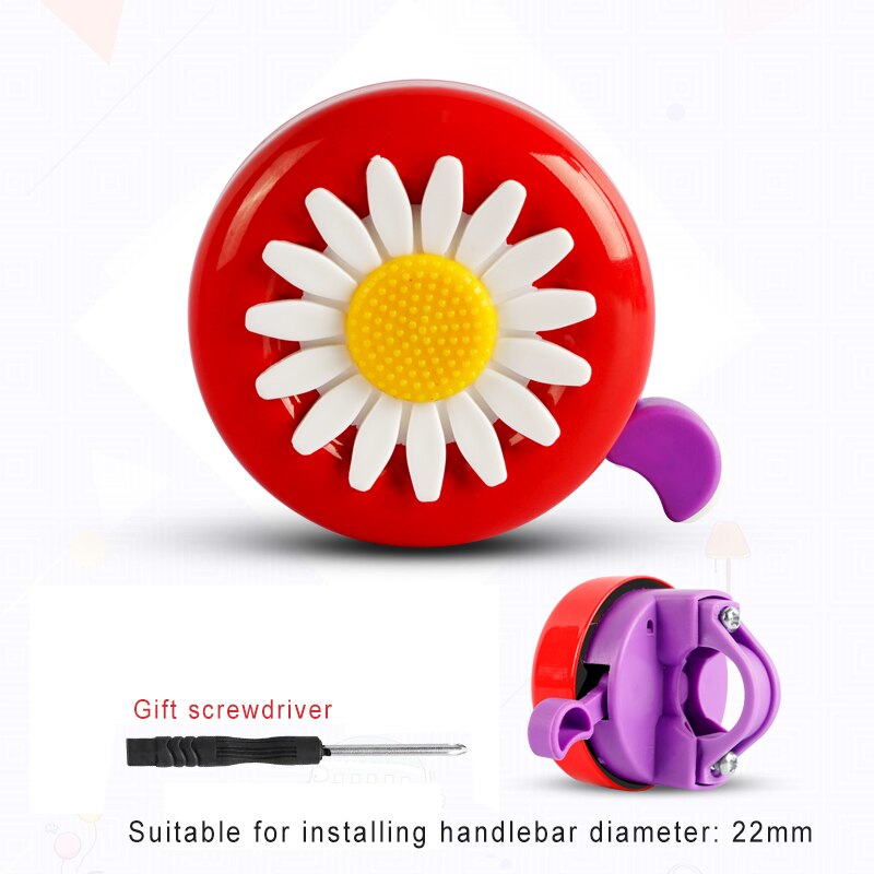 bicycle horn bell children metal alarm siren cute bike ring handlebar kids child small safety riding road lound sound retro: red purple