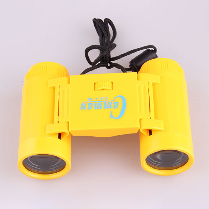 Foldable Kid Children Lightweight Magnification Toy Binocular Telescope With Neck Tie Strap Kaleidoscopes