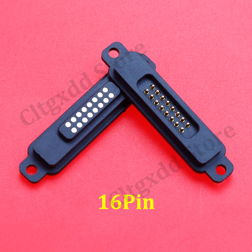 1Pair 13/14/15/16/17/18/19/20Pin Waterproof Magnetic Pogo Pin Connector 2A Male Female Pogopin Spring Loaded DC Power Socket: Blue