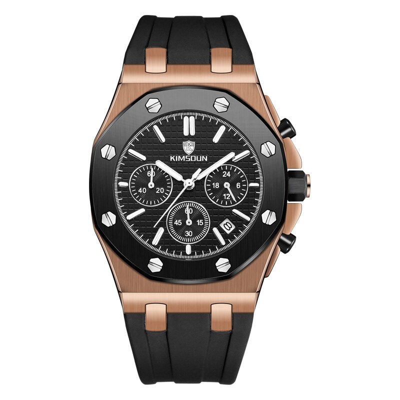 Herrklockor topp lyxmärke herr roséguld unik sportklocka herr quartz datumklocka vattentät armbandsur relogio masculino: Alternativ 8