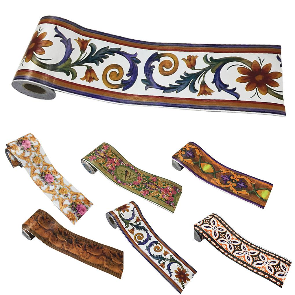 Self-Adhesive Waterproof 3D PVC Wall Sticker Kitchen Bathroom Kicking Line Waistline Wallpaper Borders Removable Stickers Decor